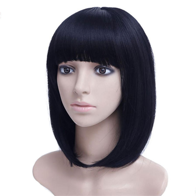 Peruca de cabello sintético larga y recta con encaje delante Cabello suave y brillante Tamaño de gorra pequeña