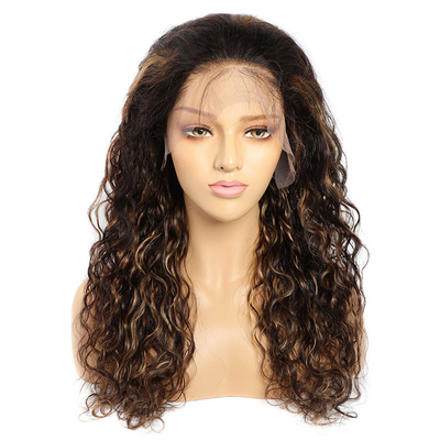 22 pulgadas de pelo brasileño P4/27 transparente encaje de pelo humano pelucas para sus necesidades de cabello