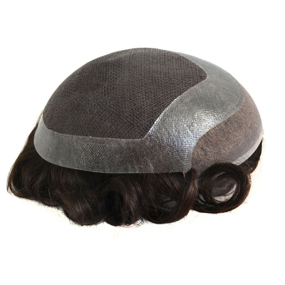HD estilo y encaje suave para el hombre peluca de pelo de 6 pulgadas de largo afro rizado tejido toupe para hombres negros