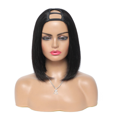 Perucas peruanas para mujeres negras Color negro Remy hueso natural recto U parte Peruca larga