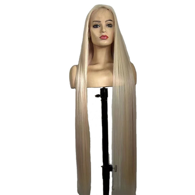 Cabello europeo 40 pulgadas Cuticular pre-plucked alineado encaje Frontal pelucas de cabello humano