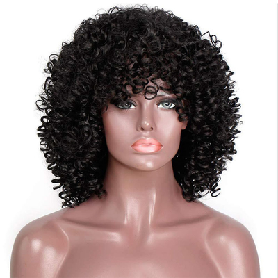 40cm de longitud Ninguna Perucas de encaje Perucas de cabello sintético hechas a máquina para fabricantes directos