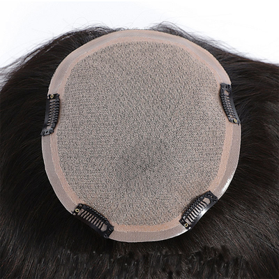 Tupe de pelo largo hecho a mano para mujeres de color natural y densidad pesada
