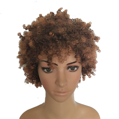 Máquina de peluca de encaje 360 hecha de cabello sintético resistente al calor en negro y 30/33 Ombre