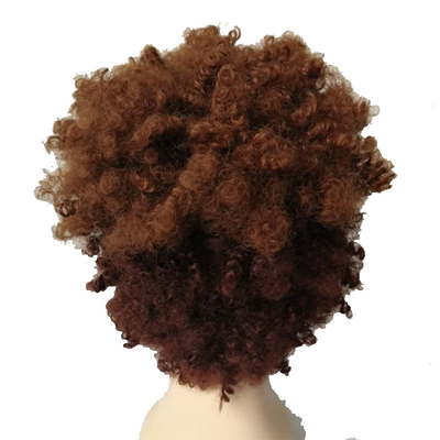 Máquina de peluca de encaje 360 hecha de cabello sintético resistente al calor en negro y 30/33 Ombre