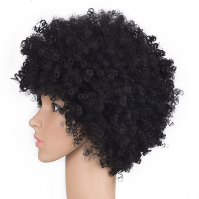 Máquina de peluca de encaje 360 hecha de cabello sintético resistente al calor en negro y 30/33 Ombre