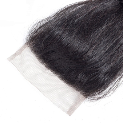 Extensión de cabello humano 4x4 Cerradura de encaje sin pegamento Curta peluca de onda suelta Remy Grado de cabello