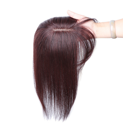 Toupee femenino directo con 100% de cabello humano y base de seda en tamaño pequeño/gran/medio