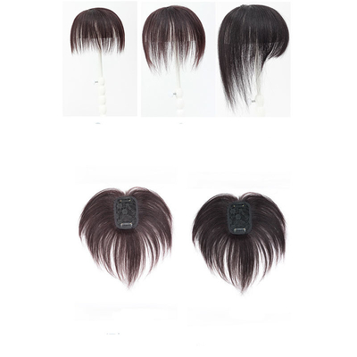 Suministro directo de toupe de mujeres con cabello brasileño negro/marrón oscuro natural en Good