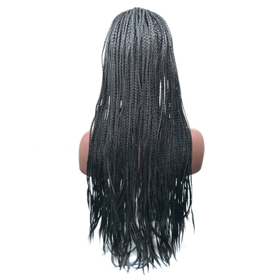 Largo cabello sintético trenzado con buenas críticas 0.2kg encaje Pelucas frontales longitud larga
