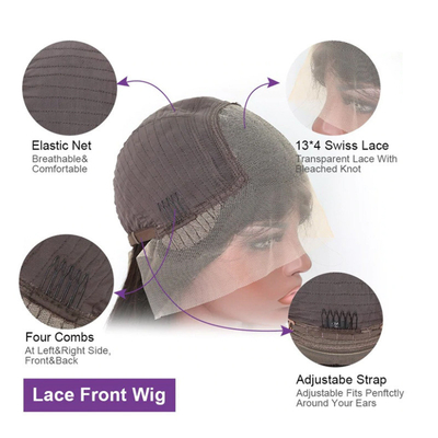 Pelucas largas de pelo humano con encaje marrón claro 360 encaje completo Diseño de moda de alta calidad