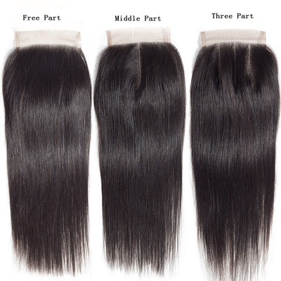 4x4 Peruca de cierre de encaje 8A Extensión de cabello humano de encaje recto para un aspecto duradero y elegante