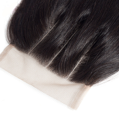 4x4 Peruca de cierre de encaje 8A Extensión de cabello humano de encaje recto para un aspecto duradero y elegante
