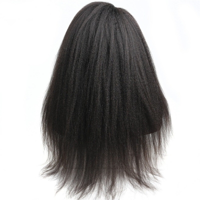 Top de pelo encaje Frente Perucas de pelo humano derecho Kinky 360 Full Peruca de encaje