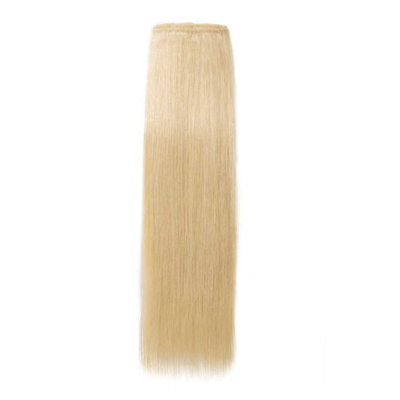 100% Clip de cabello humano en extensiones de cabello y suave brillante sin enredos 613 / 24 Color