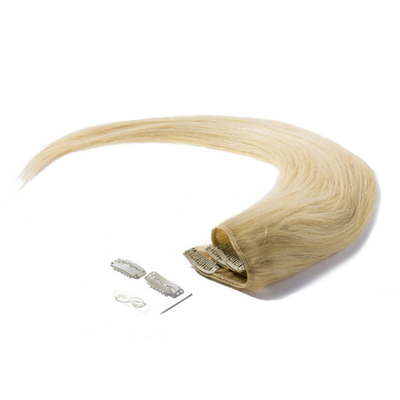 100% Clip de cabello humano en extensiones de cabello y suave brillante sin enredos 613 / 24 Color