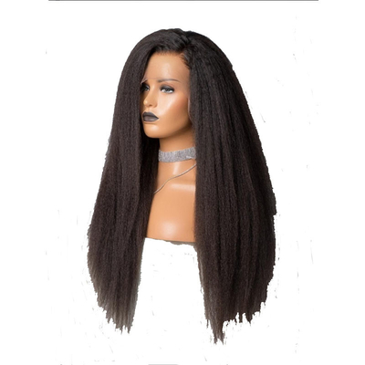 Peruca rizada sintética de cabello humano de gran tamaño con ventaja suave y brillante