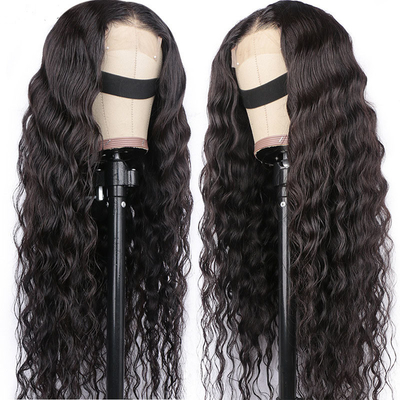 Peruca delantera de encaje Cabello humano Cabello virgen T-parte HD Cabello delantero Perucas Técnica encaje suizo