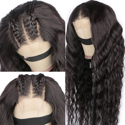 Peruca delantera de encaje Cabello humano Cabello virgen T-parte HD Cabello delantero Perucas Técnica encaje suizo