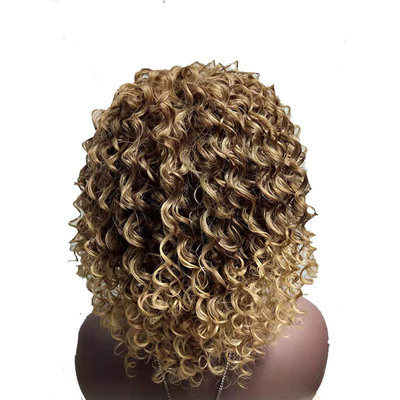 Perucas de cabello sintético de encaje completo asequibles con 150% de densidad y fibra de alta temperatura