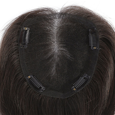 Diseño de verdadero toupe de pelo humano para mujeres 100% base de encaje de pelo virgen