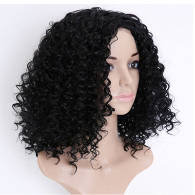 Perucas de cabello sintético resistentes al calor con una densidad del 150% y un tamaño medio