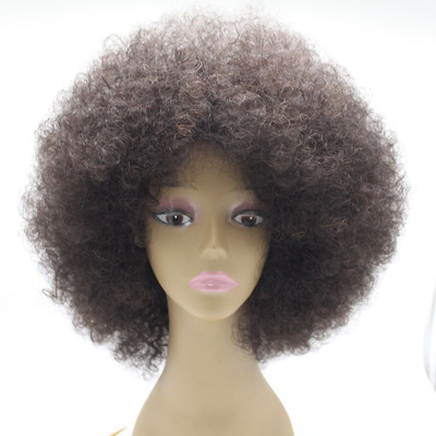 Tamaño del gorro tamaño medio afro kinky peluca rizada con golpes e individualidad