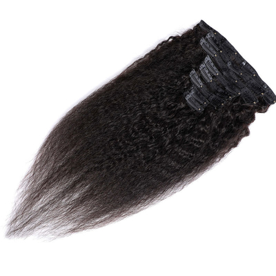 100% de pelo humano con clip en extensiones buena extensión de cabello natural