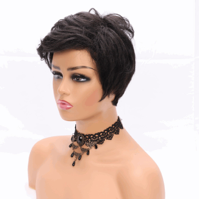 1B/Color natural encaje Pelucas delanteras Mejores precios Vendedor Pixie Cortar Peinado Humano Peinado