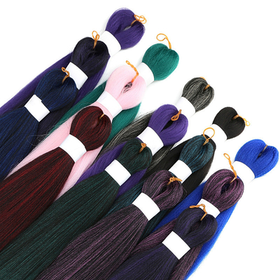 Cabello sintético de fibra de trenza Extensión de cabello pre estirado 150%/180%/200%/250% Densidad
