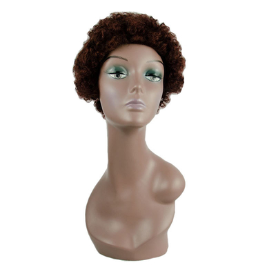 Mejora tu estilo con nuestra peluca afro corta con cuticular completa 180% de densidad rizada de corte de hada