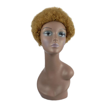 Mejora tu estilo con nuestra peluca afro corta con cuticular completa 180% de densidad rizada de corte de hada