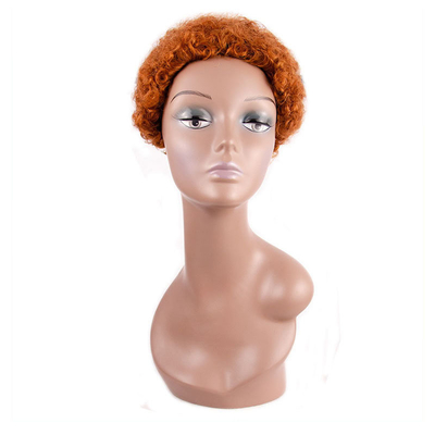 Mejora tu estilo con nuestra peluca afro corta con cuticular completa 180% de densidad rizada de corte de hada