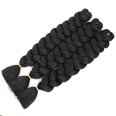 Cabello de trenza de fibra a alta temperatura a granel 100% de verdadero cabello verdadero para uñas de tipo pre-agregado