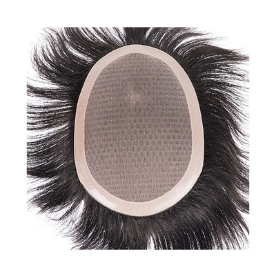 100% cabello humano virgen toupe de encaje completo para hombre con malla mono y material base de encaje