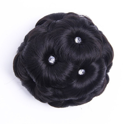 60% Proporción de cabello más largo Cabello sintético trenzado Chignon para la moda natural en 2022