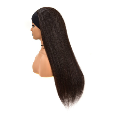 Material base de encaje suizo Cabello remy de grado humano de cabello recto Bandera para la cabeza Peruca para mujeres negras
