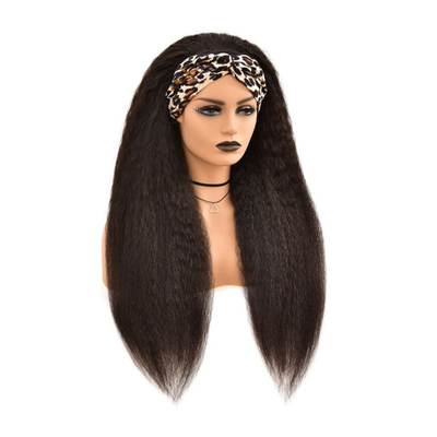 Material base de encaje suizo Cabello remy de grado humano de cabello recto Bandera para la cabeza Peruca para mujeres negras