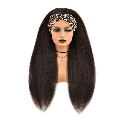 Material base de encaje suizo Cabello remy de grado humano de cabello recto Bandera para la cabeza Peruca para mujeres negras