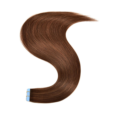 Doble dibujado tejido de piel invisible sin costura Remy ruso de la cinta del cabello humano en extensiones