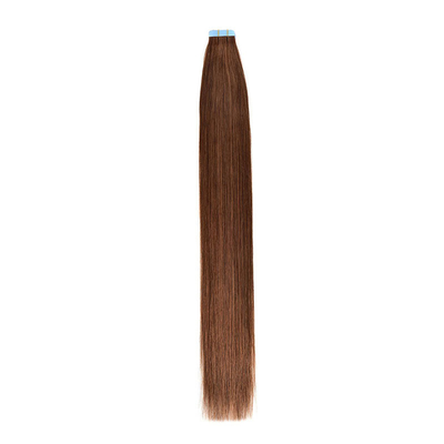 Doble dibujado tejido de piel invisible sin costura Remy ruso de la cinta del cabello humano en extensiones