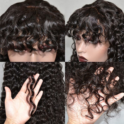 Cabello humano natural Perucas de encaje de buen aspecto con material de encaje suizo y cabello virgen