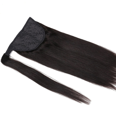 Remy Hair Extensión de cola de caballo de pelo humano brasileño con cuticular alineada gancho y bucle