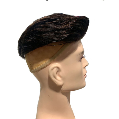 Toupee inyectado de encaje suizo para hombres 100% sistema de reemplazo de cabello humano 24mm textura