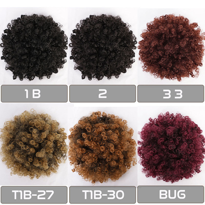 Mejores precios para las extensiones de cabello Afro Kinky Curly Resistente al calor estilo Chignon