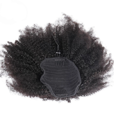 Extensiones de cabello humano de cola de caballo para mujeres afroamericanas