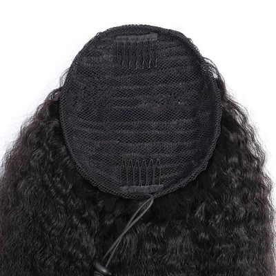 Extensiones de cabello humano de cola de caballo para mujeres afroamericanas