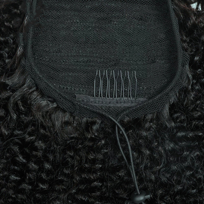Extensiones de cabello humano de cola de caballo para mujeres afroamericanas