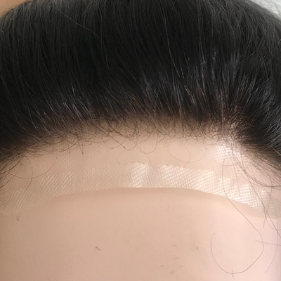 Lazo natural de PU para hombres Toupee para el 100% de cabello humano hombre tejido de pelucas piezas de pelo Unidad de parche sistema