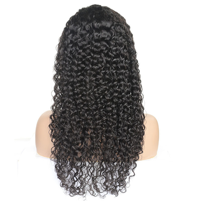 Perucas Frontales de encaje Cabello humano rizado rizado Negro natural encaje Frontal 13*4/4*4/T-lace